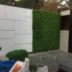 Outdoor Artificial Green Wall Leafy Tile