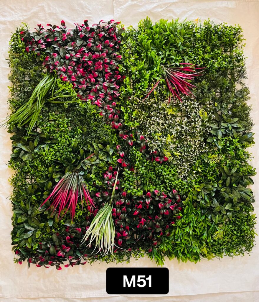 Artificial Vertical Garden 1x1 Mtr UV Coated