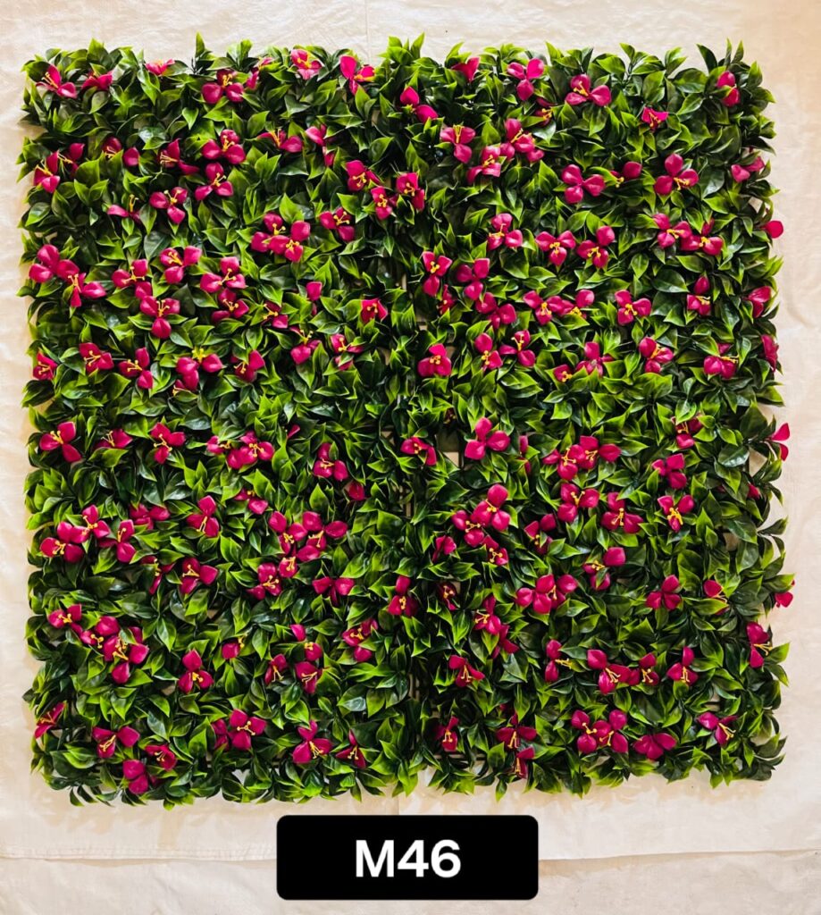 1 Metre Artificial Flower Wall UV Coated