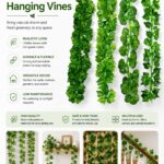 Artificial Green Creepers Delicate 12 Pcs 6 Feet